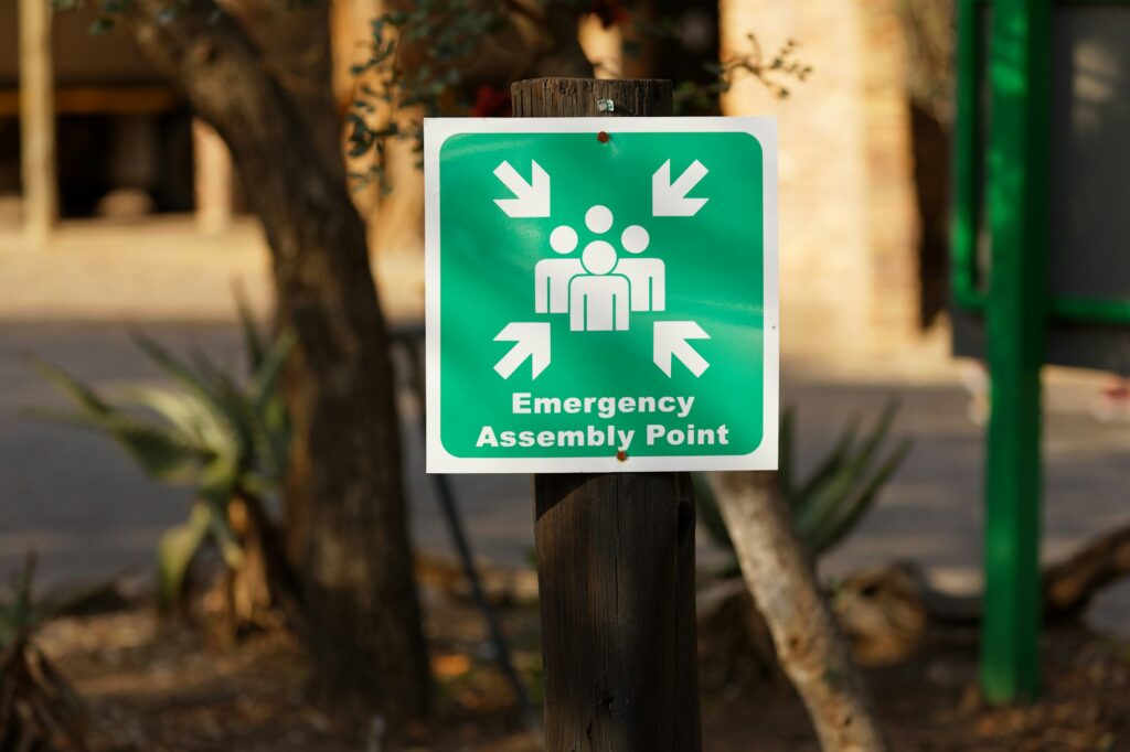 Emergency Assembly Point sign